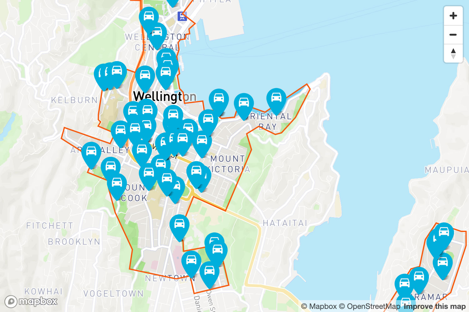 Mevo Parking Map